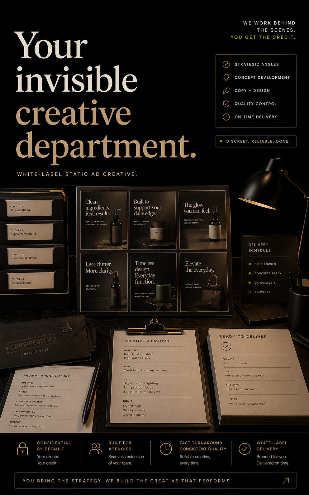 Revhance agency ad concept: Your invisible creative department.