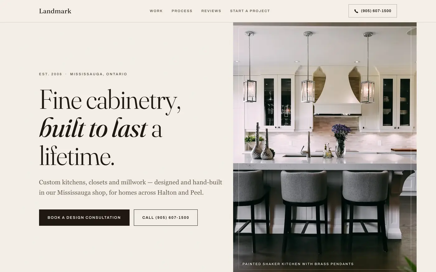 The same homepage after our rebuild